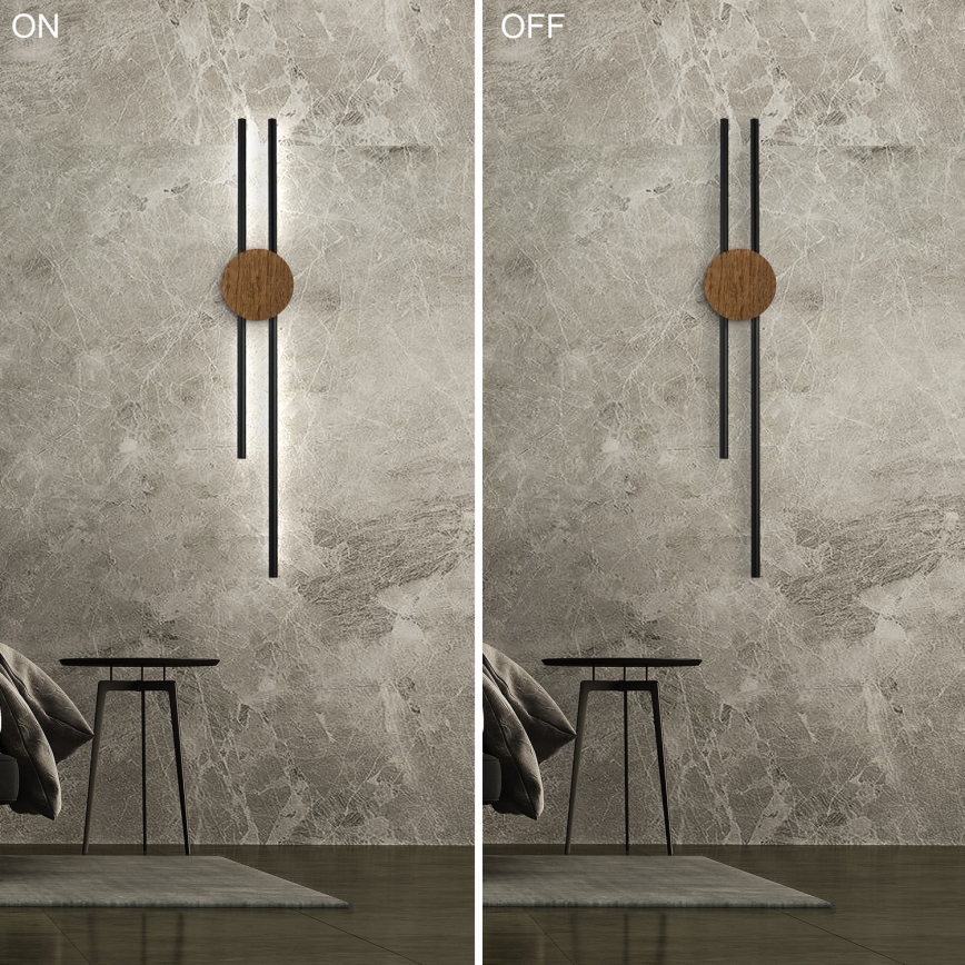 Brilagi - LED Επιτοίχιο φωτιστικό WOODY COLLINE LED/15W/230V 80 εκ. δρυς καρυδιά