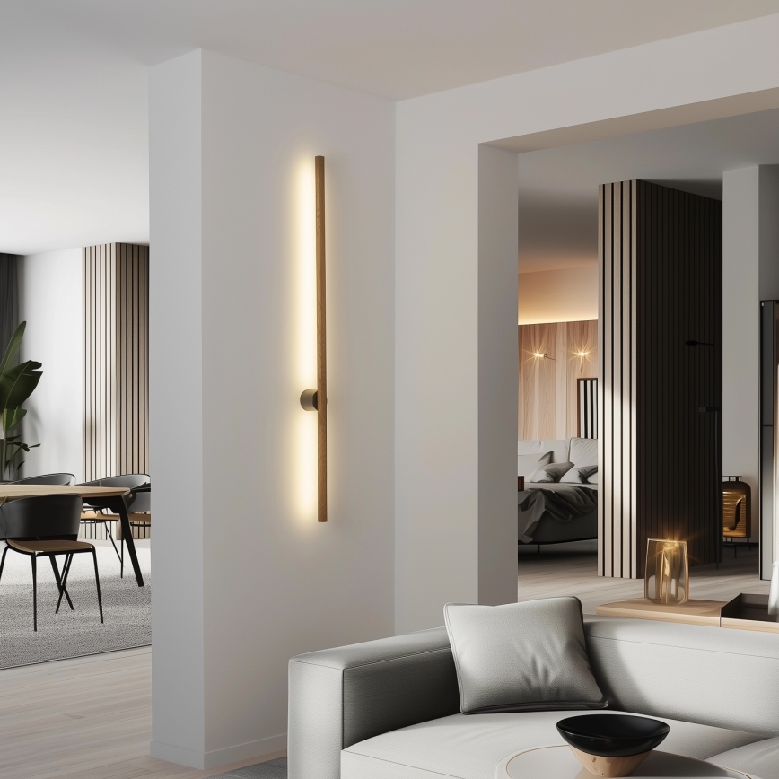 Brilagi - LED Επιτοίχιο φωτιστικό WOODY LINE LED/12W/230V 120 εκ. δρυς καρυδιά