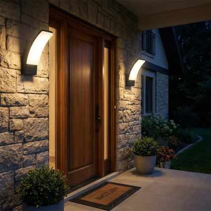 BRILAGI - LED επιτοίχιο φωτιστικό εξωτερικού χώρου ARCELO LED/12W/230V IP65 μαύρο