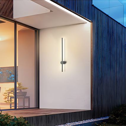 Brilagi - LED εξωτερικό επιτοίχιο φωτιστικό AURA LED/12W/230V 3000K IP54 65 cm ανθρακί CRI 90