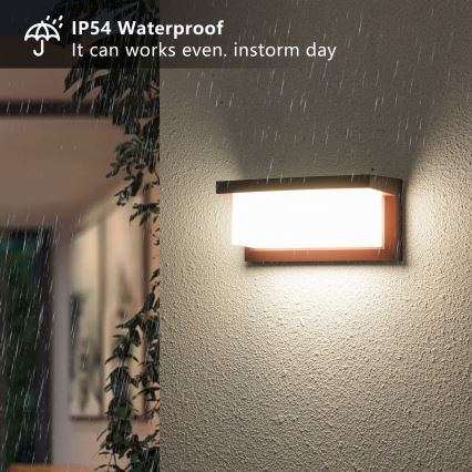 Brilagi - LED επιτοίχιο φωτιστικό εξωτερικού χώρου BRICKY LED/12W/230V καφέ IP54