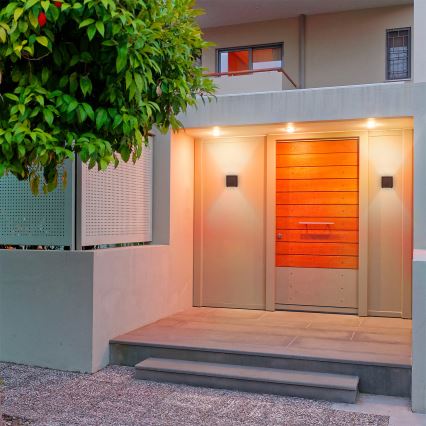 Brilagi - LED επιτοίχιο φωτιστικό εξωτερικού χώρου CUBE LED/6W/230V καφέ IP54