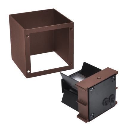 Brilagi - LED επιτοίχιο φωτιστικό εξωτερικού χώρου CUBE LED/6W/230V καφέ IP54