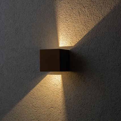 BRILAGI - LED επιτοίχιο φωτιστικό εξωτερικού χώρου CUBE LED/6W/230V καφέ IP54