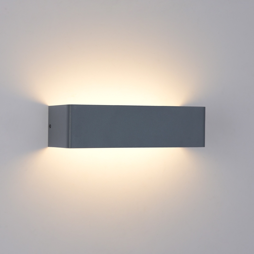 Brilagi - Εξωτερικό επιτοίχιο φωτιστικό LED DONNANI LED/12W/230V 30 cm ανθρακί IP44