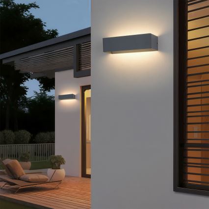 Brilagi - Εξωτερικό επιτοίχιο φωτιστικό LED DONNANI LED/12W/230V 30 cm ανθρακί IP44