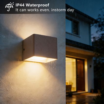 Brilagi - LED Επιτοίχιο φωτιστικό εξωτερικού χώρου DONNANI LED/5W/230V 10 cm καφέ IP44
