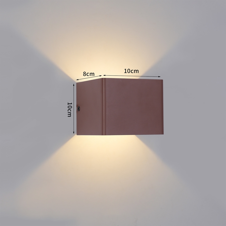 Brilagi - LED Επιτοίχιο φωτιστικό εξωτερικού χώρου DONNANI LED/5W/230V 10 cm καφέ IP44
