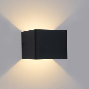 Brilagi - LED Επιτοίχιο φωτιστικό εξωτερικού χώρου DONNANI LED/5W/230V 10 cm μαύρο IP44