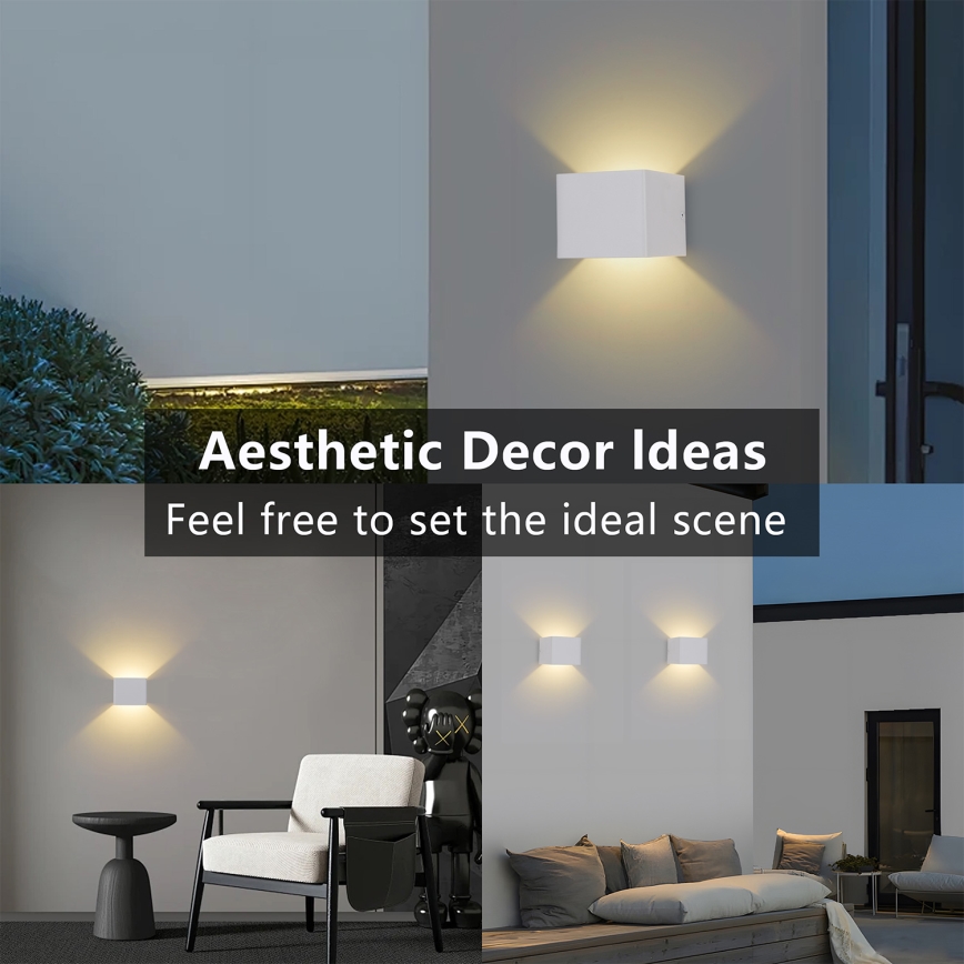 Brilagi - LED επιτοίχιο φωτιστικό εξωτερικού χώρου DONNANI LED/5W/230V λευκό IP44