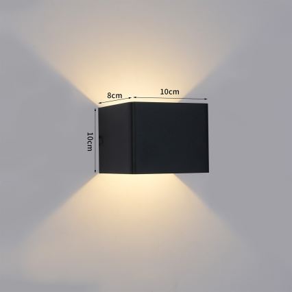 Brilagi - LED Επιτοίχιο φωτιστικό εξωτερικού χώρου DONNANI LED/5W/230V μαύρο IP44