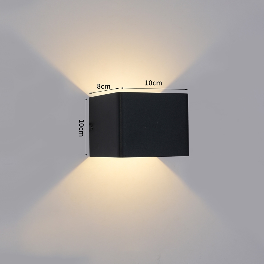 Brilagi - LED Επιτοίχιο φωτιστικό εξωτερικού χώρου DONNANI LED/5W/230V μαύρο IP44