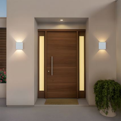 Brilagi - LED Επιτοίχιο φωτιστικό εξωτερικού χώρου DOUBLERAY LED/6W/230V λευκό IP54