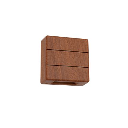 Brilagi - LED Επιτοίχιο Φωτιστικό Εξωτερικού Χώρου DOUBLERAY LINE LED/6W/230V, φινίρισμα ξύλου, IP54