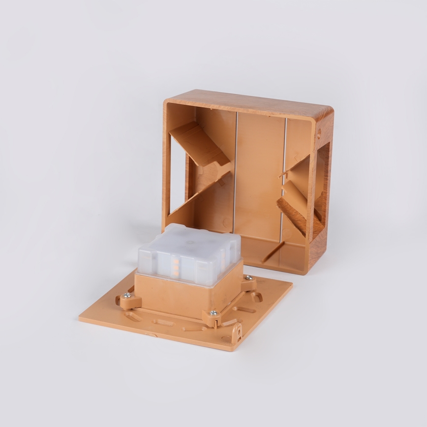 Brilagi - LED Επιτοίχιο Φωτιστικό Εξωτερικού Χώρου DOUBLERAY LINE LED/6W/230V, φινίρισμα ξύλου, IP54