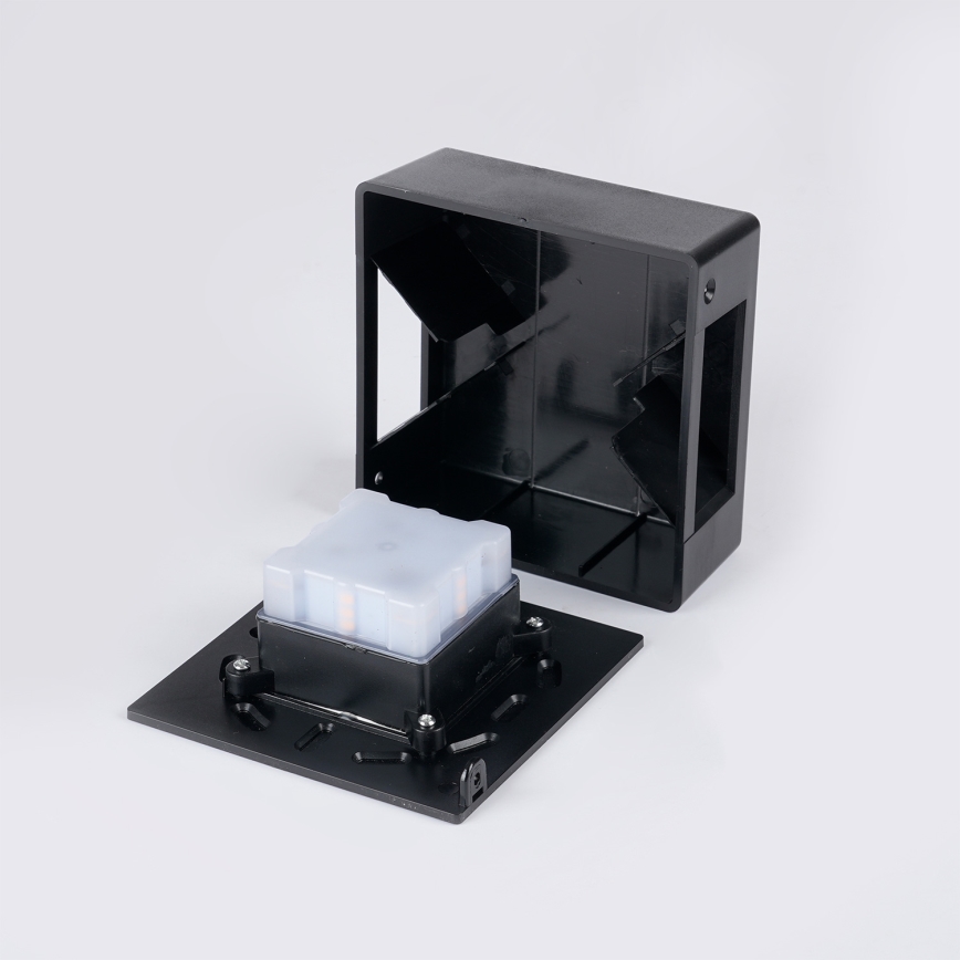 Brilagi - LED επιτοίχιο φωτιστικό εξωτερικού χώρου DOUBLERAY LINE LED/6W/230V μαύρο IP54