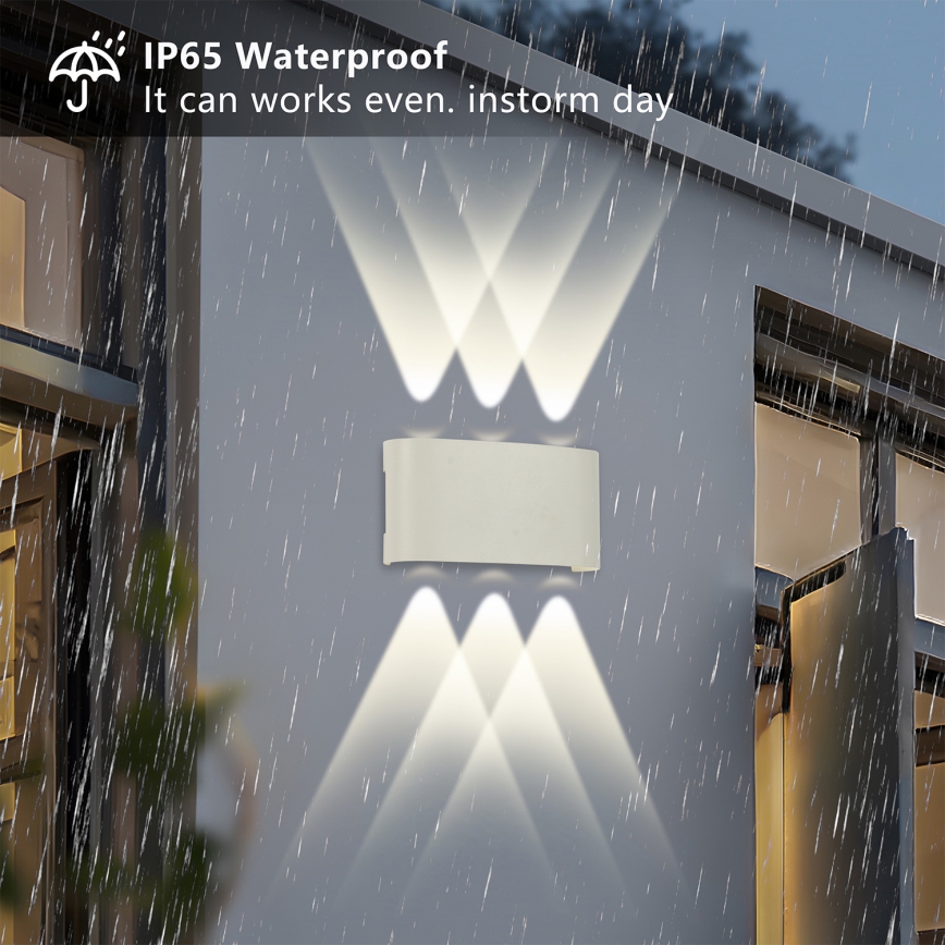 Brilagi - LED επιτοίχιο φωτιστικό εξωτερικού χώρου FLAREBOX LED/6W/230V λευκό IP65