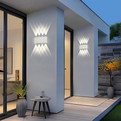 Brilagi - LED επιτοίχιο φωτιστικό εξωτερικού χώρου FLAREBOX LED/8W/230V λευκό IP65