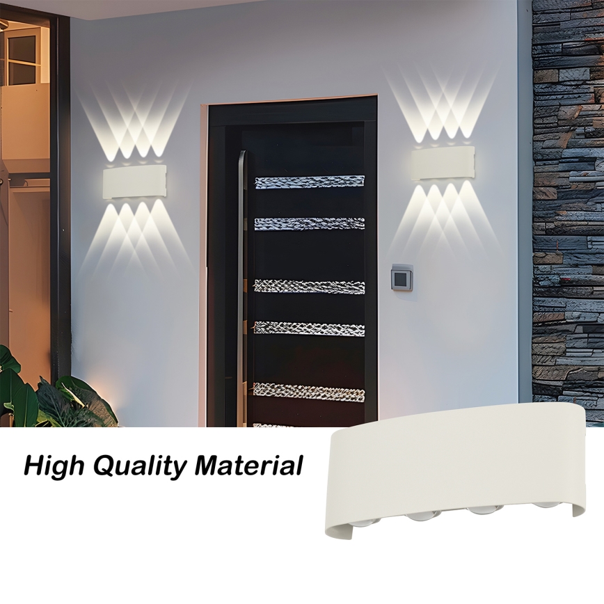 Brilagi - LED επιτοίχιο φωτιστικό εξωτερικού χώρου FLAREBOX LED/8W/230V λευκό IP65