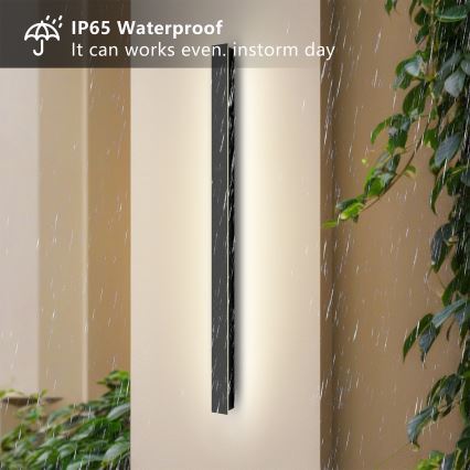 Brilagi - Επιτοίχιο φωτιστικό εξωτερικού χώρου LED LINEAR LED/22W/230V 4000K IP65 100 cm μαύρο CRI 90