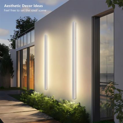 Brilagi - LED Εξωτερικό επιτοίχιο φωτιστικό LINEAR LED/32W/230V 3000K IP65 140 cm λευκό CRI 90