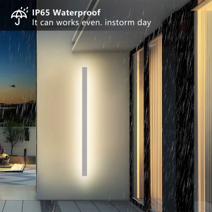 Brilagi - LED Εξωτερικό επιτοίχιο φωτιστικό LINEAR LED/32W/230V 3000K IP65 140 cm λευκό CRI 90