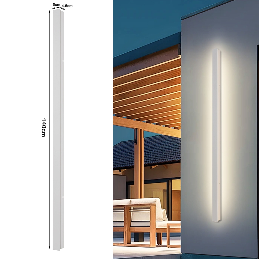 Brilagi - LED Εξωτερικό επιτοίχιο φωτιστικό LINEAR LED/32W/230V 3000K IP65 140 cm λευκό CRI 90
