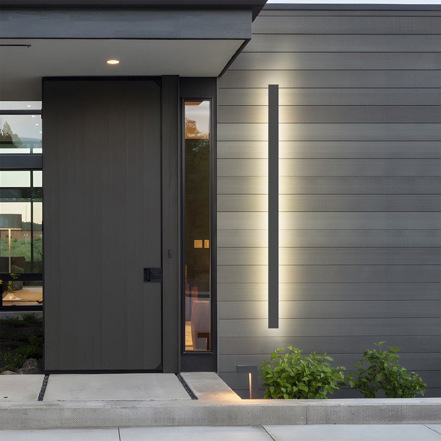 Brilagi - Εξωτερικό επιτοίχιο φωτιστικό LED LINEAR, 32W, 230V, 3000K, IP65, μήκος 140 cm, ανθρακί, CRI 90