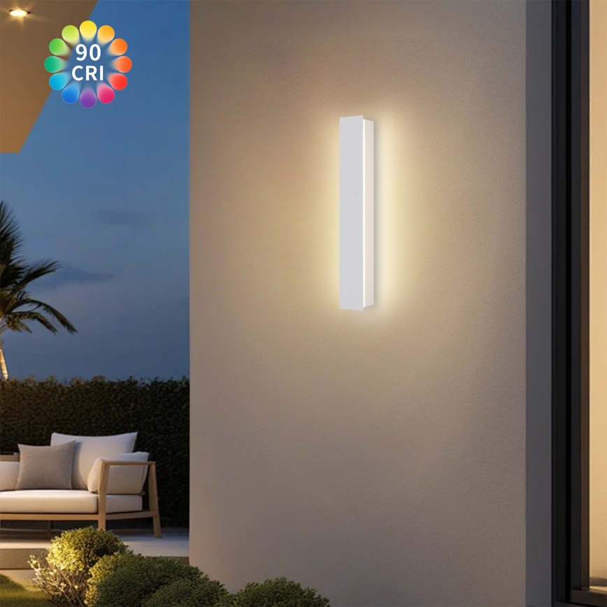 Brilagi - Επιτοίχιο φωτιστικό εξωτερικού χώρου LINEAR LED/8W/230V 3000K IP65 30 cm λευκό CRI 90