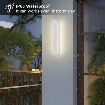 Brilagi - Επιτοίχιο φωτιστικό εξωτερικού χώρου LINEAR LED/8W/230V 3000K IP65 30 cm λευκό CRI 90