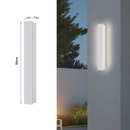 Brilagi - Επιτοίχιο φωτιστικό εξωτερικού χώρου LINEAR LED/8W/230V 3000K IP65 30 cm λευκό CRI 90