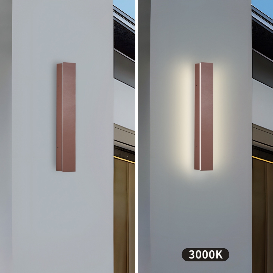 Brilagi - LED Εξωτερικό επιτοίχιο φωτιστικό LINEAR LED/8W/230V 3000K IP65 30 cm καφέ CRI 90