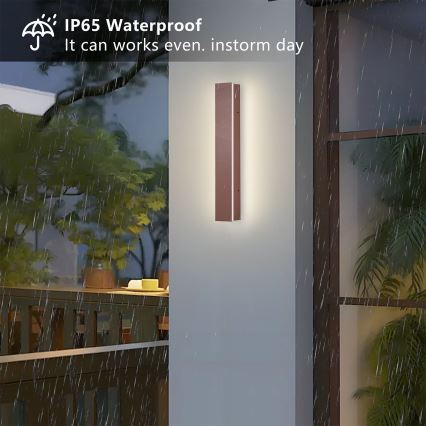 Brilagi - LED Εξωτερικό επιτοίχιο φωτιστικό LINEAR LED/8W/230V 3000K IP65 30 cm καφέ CRI 90