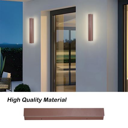 Brilagi - LED Εξωτερικό επιτοίχιο φωτιστικό LINEAR LED/8W/230V 3000K IP65 30 cm καφέ CRI 90