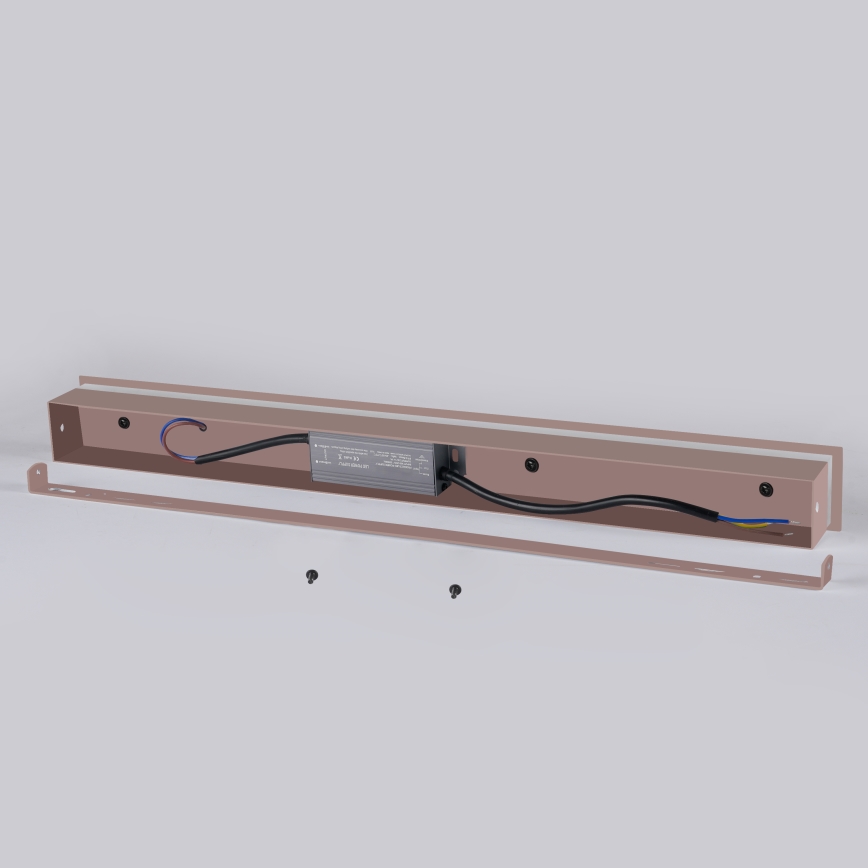 Brilagi - LED Εξωτερικό επιτοίχιο φωτιστικό LINEAR LED/8W/230V 3000K IP65 30 cm καφέ CRI 90