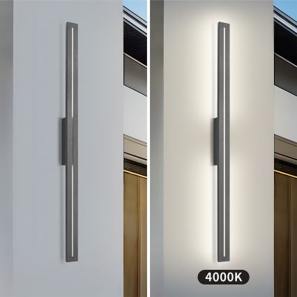 Brilagi - Επιτοίχιο εξωτερικό LED φωτιστικό LINEO LED/24W/230V 4000K IP65 100 cm ανθρακί CRI 90