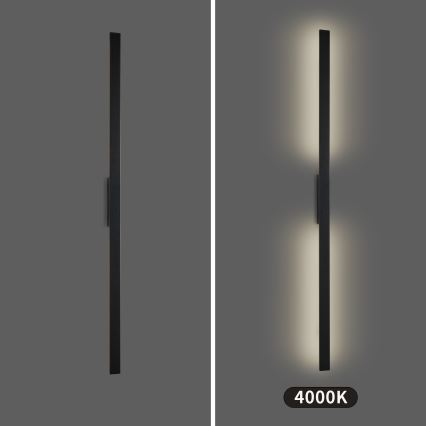 Brilagi - LED εξωτερικό επιτοίχιο φωτιστικό LUNA LED/30W/230V 4000K IP65 150 cm μαύρο CRI 90