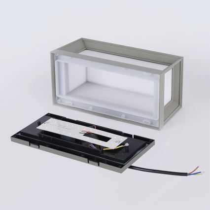 Brilagi - LED Εξωτερικό επιτοίχιο φωτιστικό PARKER LED/12W/230V 3000/4500/6000K γκρι IP44