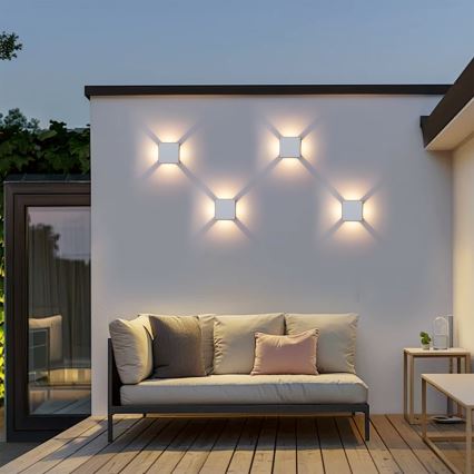 Brilagi - LED Επιτοίχιο φωτιστικό εξωτερικού χώρου QUADRAY LED/6W/230V λευκό IP54