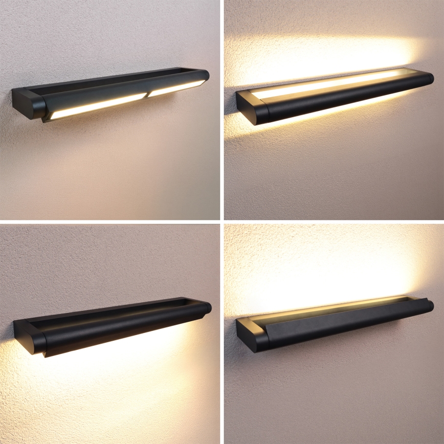 Brilagi - LED Επιτοίχιο φωτιστικό εξωτερικού χώρου SALERNO LED/24W/230V 66 εκ. μαύρο IP65