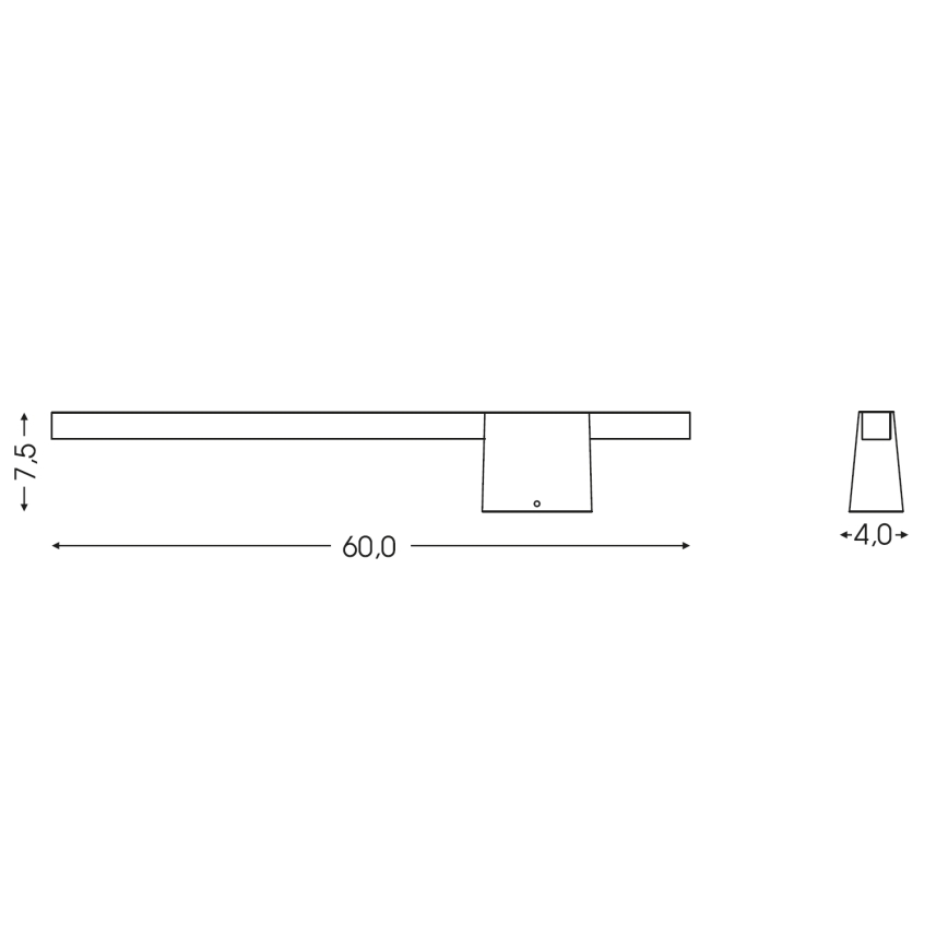 BRILAGI - LED Επιτοίχιο φωτιστικό εξωτερικού χώρου VELORA LED/9W/230V 60 cm IP44 μαύρο