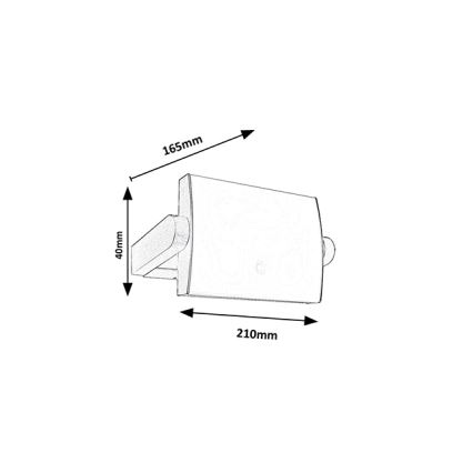 Brilagi - LED Εξωτερικό επιτοίχιο φωτιστικό με αισθητήρα ANKLE LED/18W/230V 3000K IP65 ανθρακί