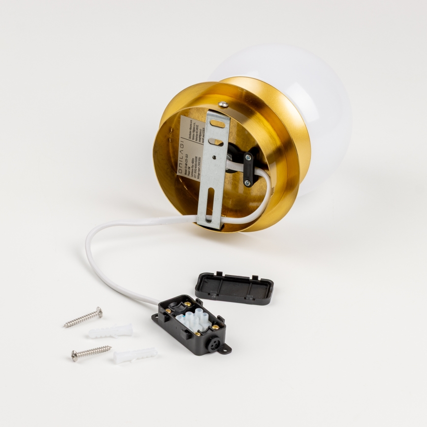 Brilagi - LED επιτοίχιο φωτιστικό μπάνιου BALL LED/6W/230V 3000/4000/6500K IP44 χρυσό