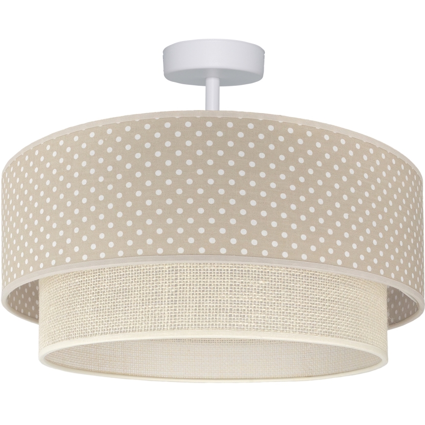Brilagi - LED Επιφανειακό φωτιστικό οροφής BOHO BOBO 1xE27/10W/230V Ø 40 εκ. πουά μπεζ/κρεμ
