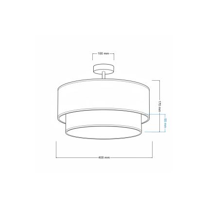 Brilagi - LED Επιφανειακό φωτιστικό οροφής BOHO BOBO 1xE27/10W/230V Ø 40 εκ. πουά μπεζ/κρεμ