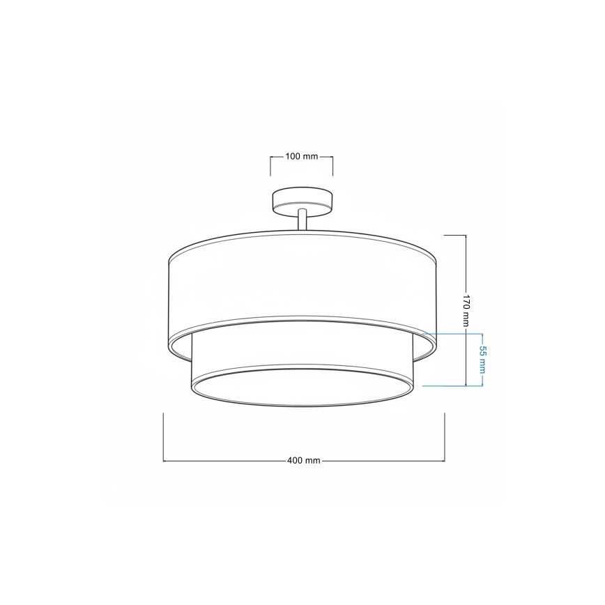 Brilagi - LED Επιφανειακό φωτιστικό οροφής BOHO BOBO 1xE27/10W/230V Ø 40 εκ. πουά μπεζ/κρεμ