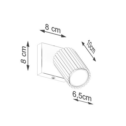 Brilagi - LED Επιτοίχιο Σποτ Φωτιστικό CRESTO 1xGU10/10W/230V Τιρκουάζ