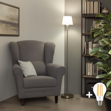 Brilagi - LED επιδαπέδιο φωτιστικό CERIA 1xE27/40W/230V Ø 20,5 cm λευκό/ματ χρώμιο