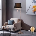 BRILAGI - LED Επιδαπέδιο φωτιστικό CERIA 1xE27/60W/230V + LED/2,1W Ø 30 cm ματ χρώμιο/μαύρο