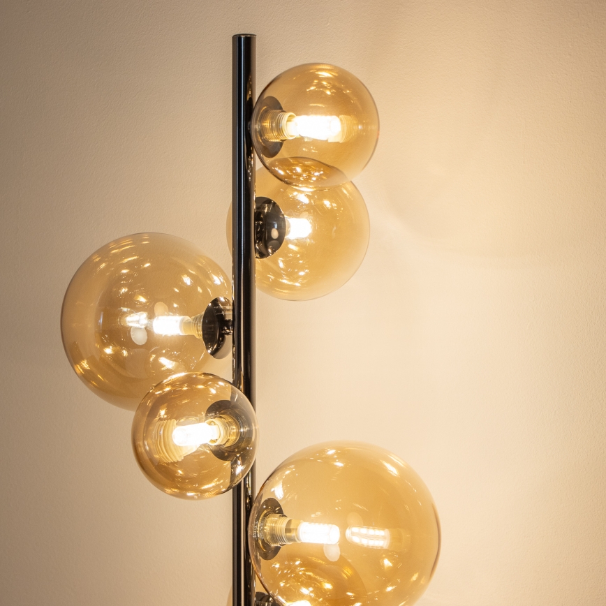 BRILAGI - LED επιδαπέδιο φωτιστικό MILLA 7xG9/3W/230V μαύρο χρώμιο/χρυσό